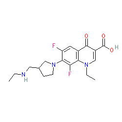 1-Ethyl-7-[3-[(ethylamino)methyl]-1-pyrrolidinyl]-6,8-difluoro-1,4-dihydro-4-oxo-3-quinolinecarboxylic acid