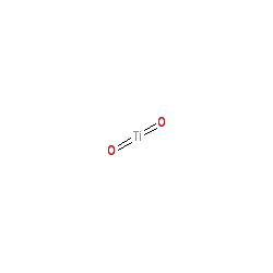 Titán-dioxid (E171) molekulaszerkezet