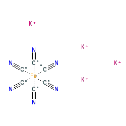 Kálium-ferrocianid (E536) molekulaszerkezet