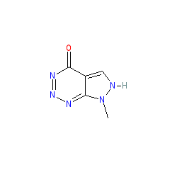 7-Methyl-7H-pyrazolo[3,4-d]-v-triazin-4-ol