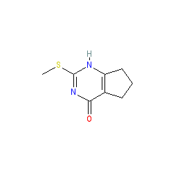 6,7-dihydro-2-(methylthio)-5H-cyclopenta[d]pyrimidin-4-ol