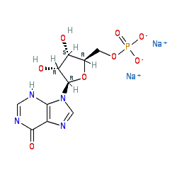 Dinátrium-inozinát – IMP (E631) molekulaszerkezet