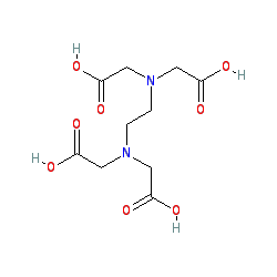 Etiléndiamin-tetraecetsav (EDTA) molekulaszerkezet
