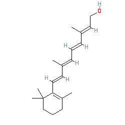 A-vitamin molekulaszerkezet